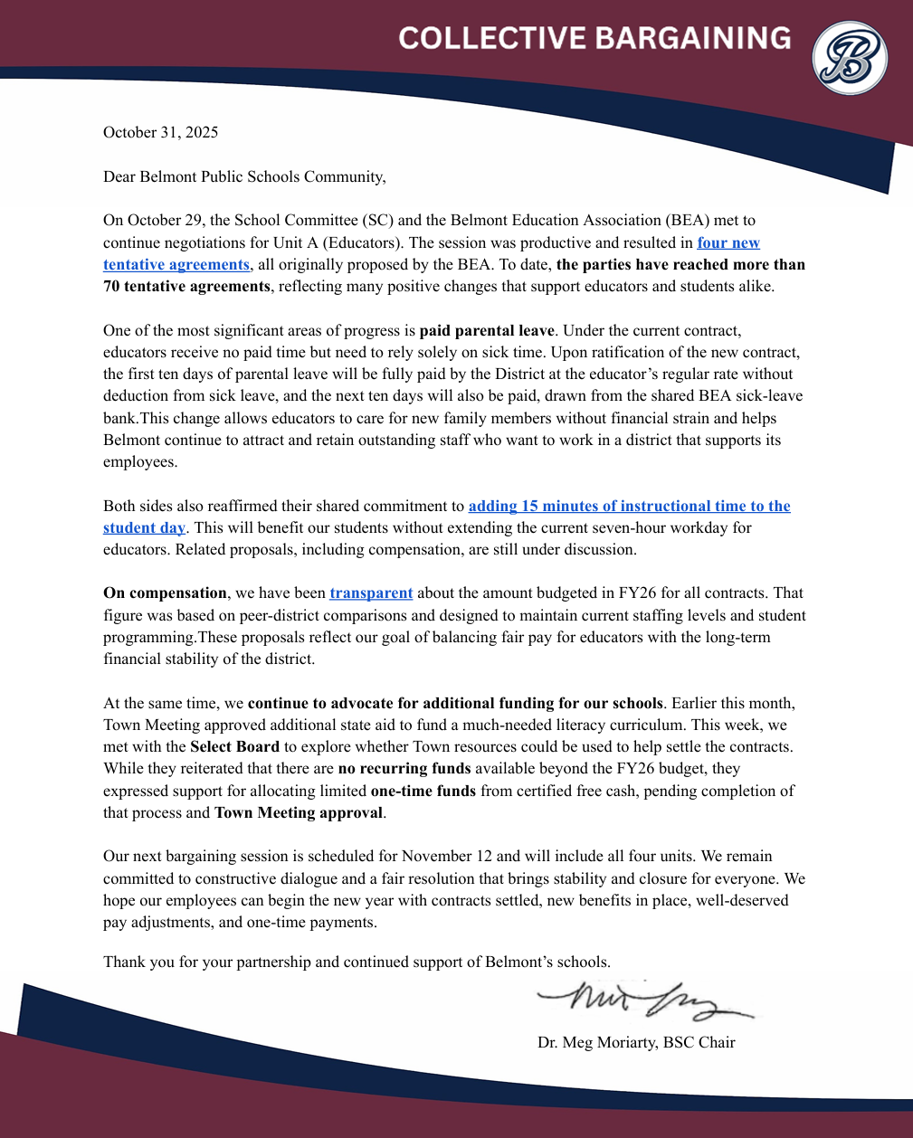 10.29.25-Collective Bargaining update