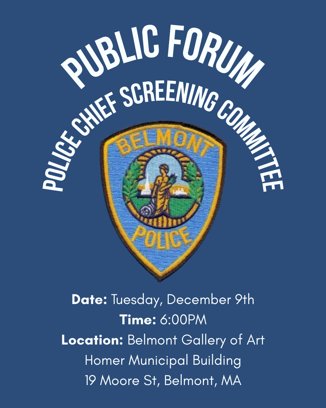 Public Forum - Police Chief Screening Committee - 12.9.25.