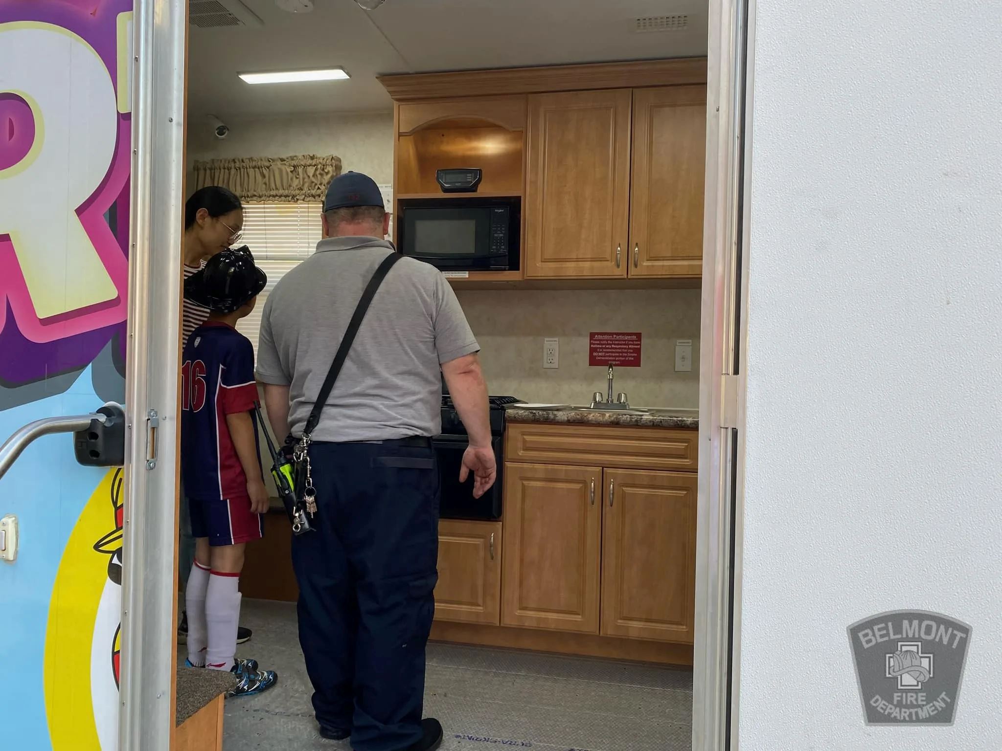 People Explore the Stay Fire Smart Trailer